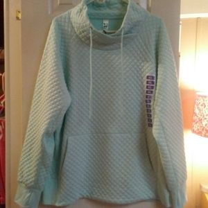 Green tea quilted pullover Clearance